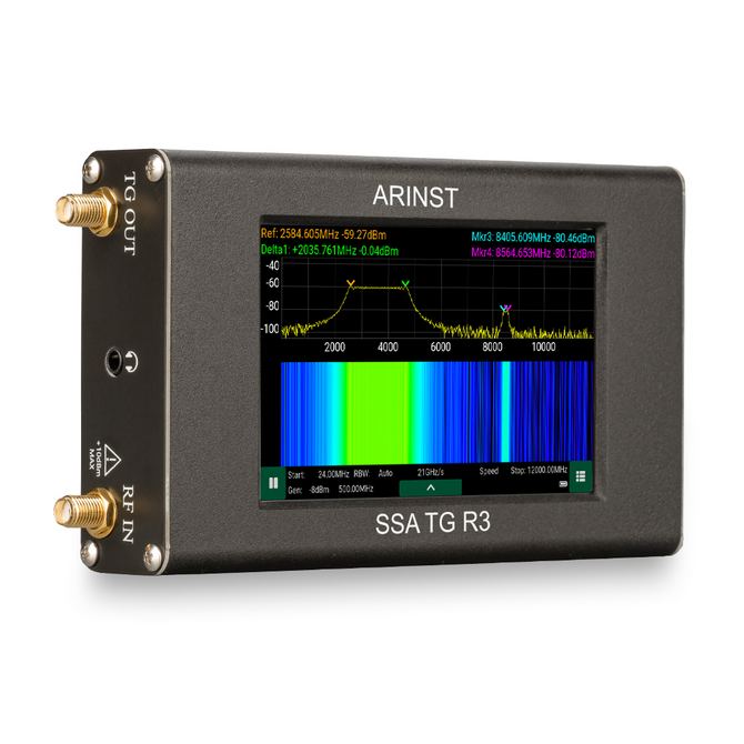 Arinst SSA-TG R3 портативный анализатор спектра с трекинг-генератором, 24МГц - 12ГГц 4