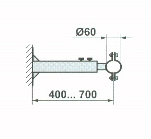 Кронштейн для крепления мачт 0,4-0,7м 0