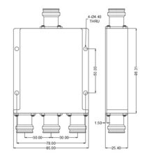 Разветвитель PicoCoupler 1/3 (4.3-10F, 700-3800MHz)