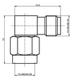Переходник S-412 угловой SMA-male - SMA-female 0