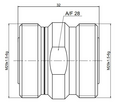 Переходник 716F-716F DIN-female - DIN-female 0