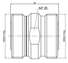 Переходник 716F-716F DIN-female - DIN-female