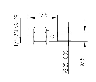 Разъем S-115-085 (SMA-male, пайка, для RG-405) 0