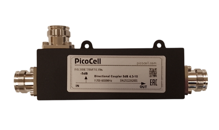 Directional Coupler 5dB (4.3-10F, 700-6000MHz)