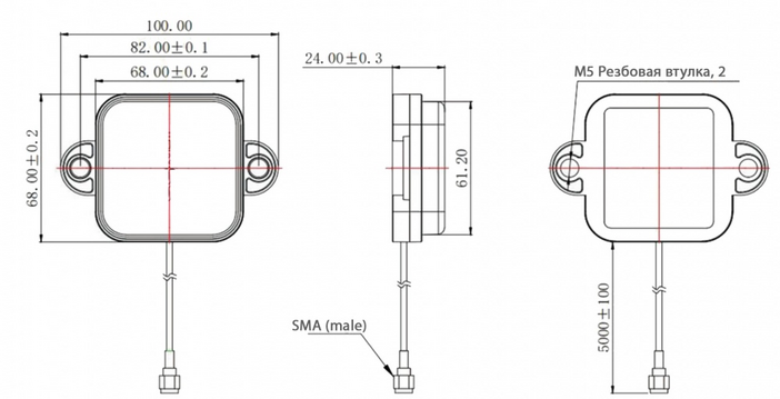 GPS/GLONASS антенна KPA-GMF-2 3