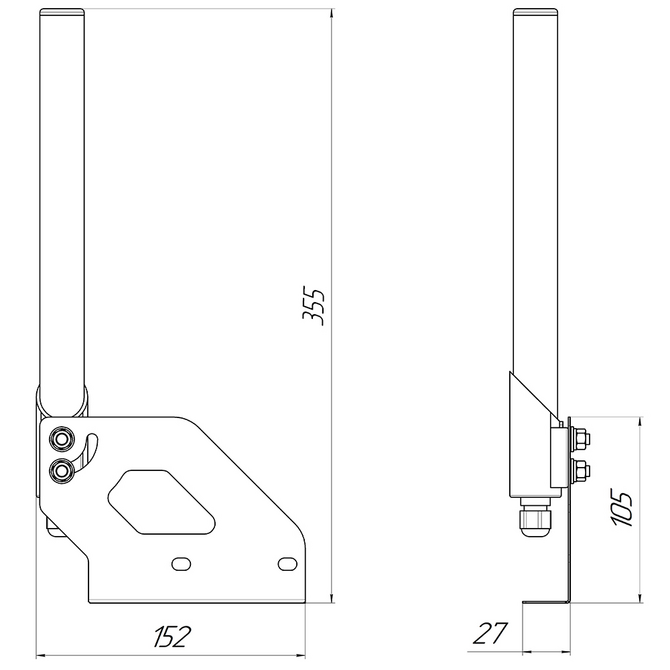 WiFi антенна 2,4ГГц KC6-2400T 4